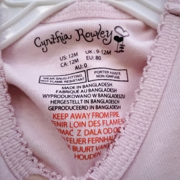 NWT Cynthia Rowley 2 Piece Top & Leggings Set Baby Girls 12 Months - Picture 4 of 5